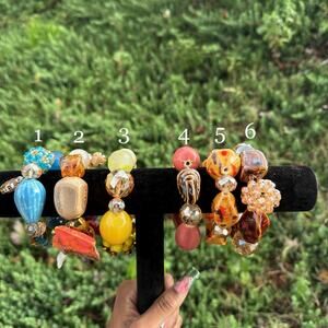 chunky XL beaded bracelets from West Africa
